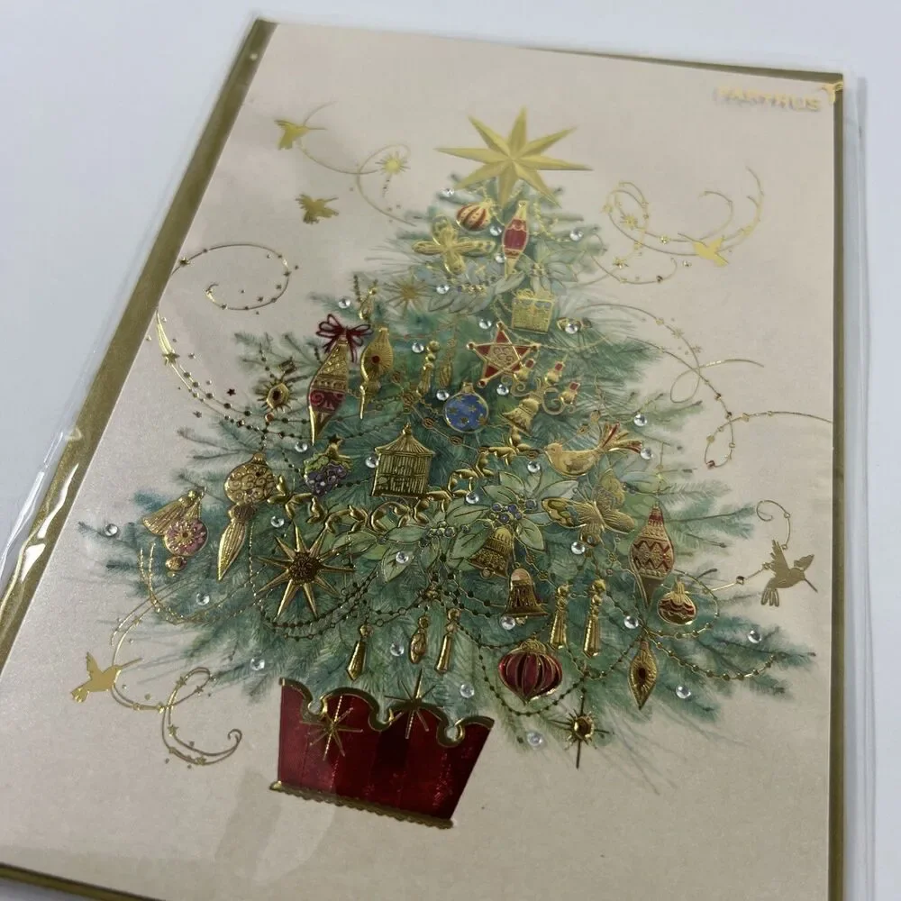 Papyrus - Christmas Card with Envelope - Hummingbird - Warmest Wishes